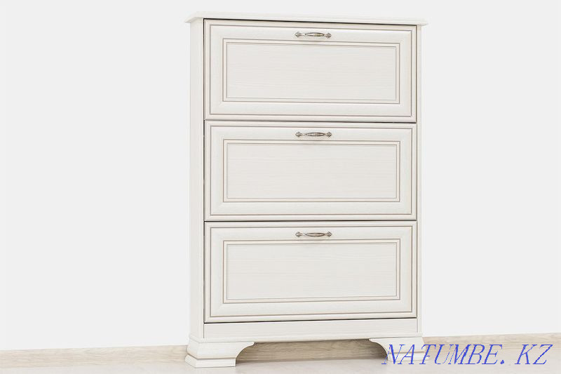 Тумба для обуви 3Д (Tiffany 3D), коллекции Тиффани, Вудлайн Кремовый Кызылорда - изображение 3