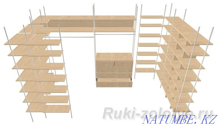 Полка и стойка для одежды вешалка Астана - изображение 2
