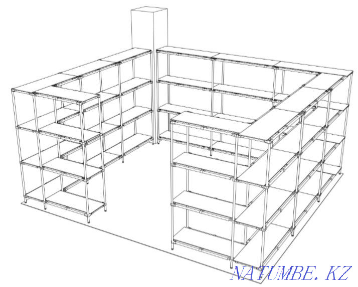 Полка и стойка для одежды вешалка Астана - изображение 5