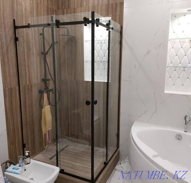 Shower screens Bevels Mirrors Bevels Shower cubicle Shelves Curtain Astana - photo 1