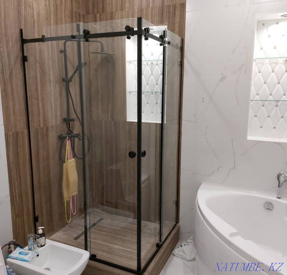 Душевые перегородки фацеты зеркала фацеты Душевая кабина полки шторка Астана - изображение 1
