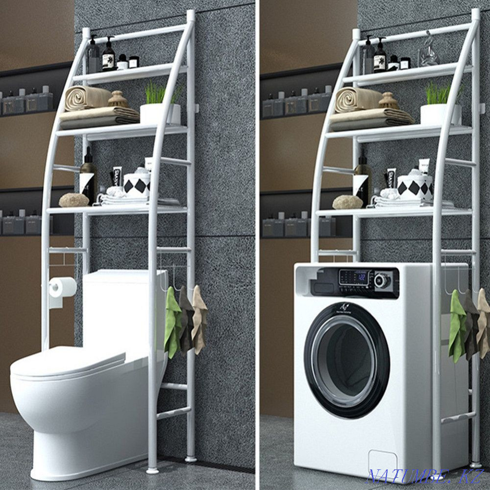 Shelf in the bathroom, shelf for toilet bowl and typewriter, floor Rack Astana - photo 2