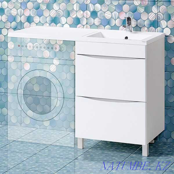 «Аквал Верна» кір жуғыш машинаға арналған шкаф 120 см. Оң сол  Алматы - изображение 1