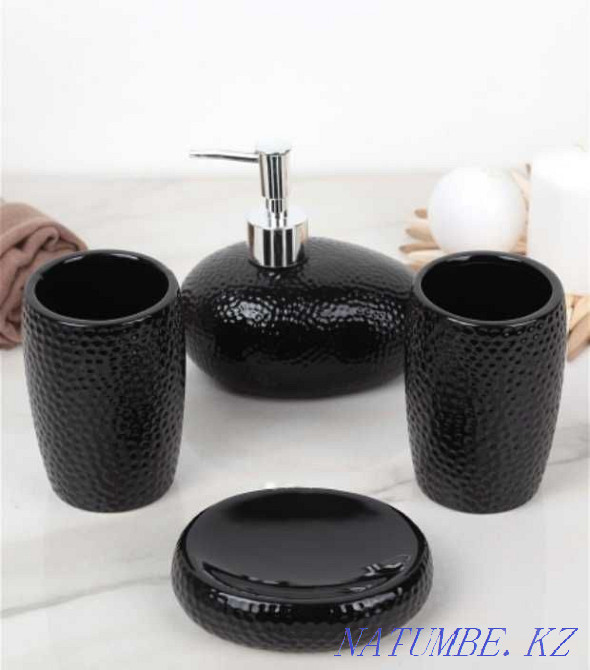 Ceramic bath set, bath accessories set Astana - photo 3