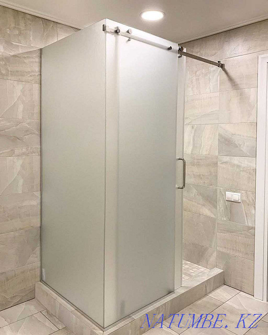 Shower, Glass shower room, glass partition, mirror, facet Almaty - photo 3