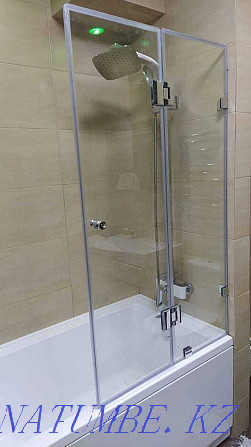 Glass shower cabin, Interior partitions, Mirror, Shower Туздыбастау - photo 1
