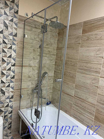 Glass shower cabin, Interior partitions, Mirror, Shower Туздыбастау - photo 2
