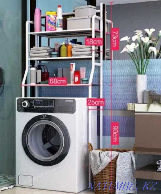 Полки,этажерка над стиральной машиной,унитазом по Акции,Оригинал Костанай - изображение 2