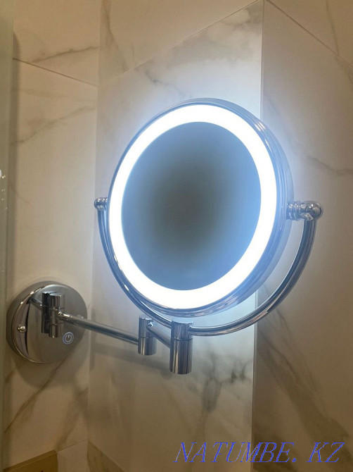 Жарықдиодты жарықтандыруы бар қабырғаға орнатылған ванна бөлмесінің косметикалық айнасы  Астана - изображение 1