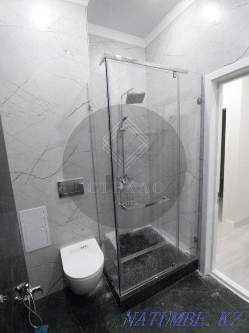 Glass shower enclosures, partition walls, bathroom screens, shelves Astana - photo 8