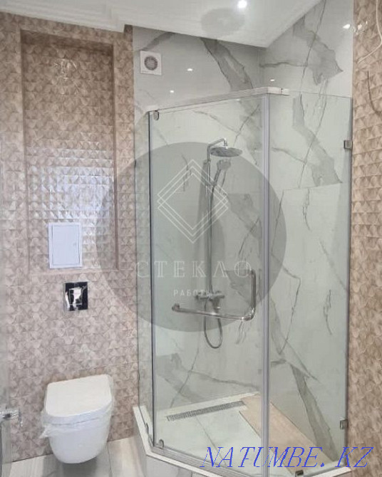 Glass shower enclosures, partition walls, bathroom screens, shelves Astana - photo 3