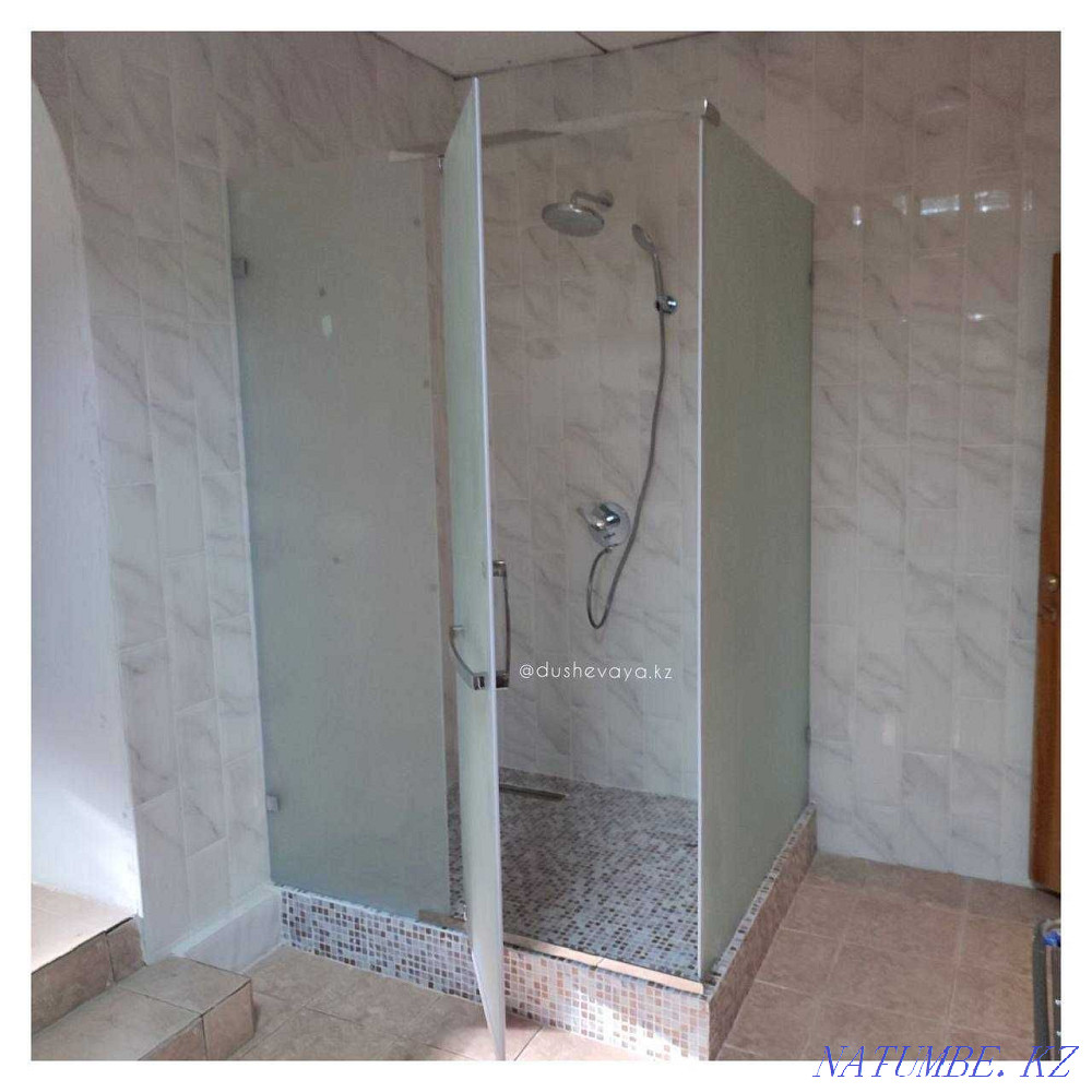 изготовление душевых кабин, душевые кабины, шторка из стекла Каскелен - изображение 8