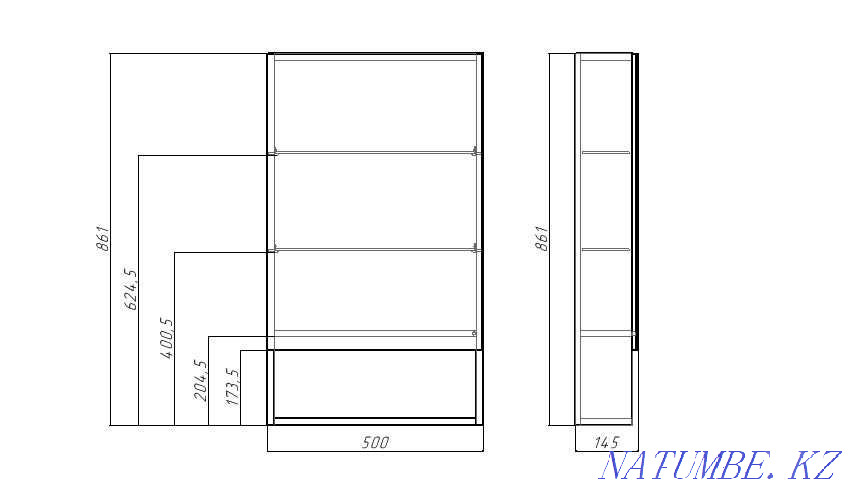 Cabinet with sink Elegy "50" Loko without drawer Astana - photo 7