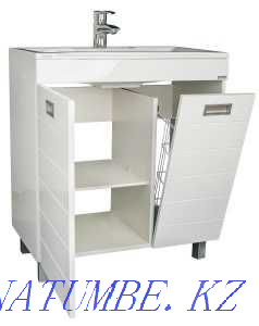 Тумба с раковиной Elen Cube "75" без ящика и корзиной д/ белья Астана - изображение 4
