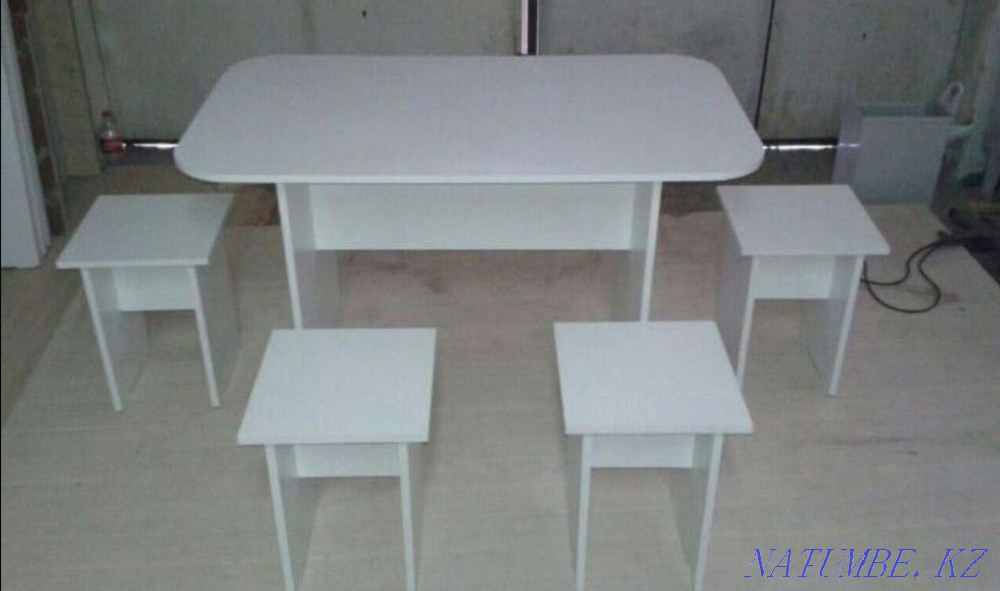 Free Shipping Table+4 chairs|Set|Table with chairs|Kitchen table Astana - photo 2