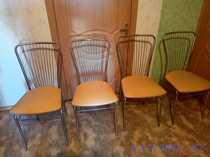 Selling four chairs for the kitchen-dining room. Good condition. Kostanay - photo 1