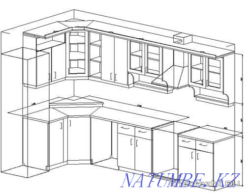 We make custom kitchen cabinets. Almaty - photo 2