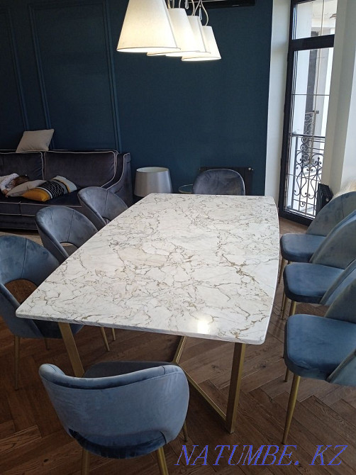 Столы мраморные ,консоли , барные стойки ,кухни из мрамора Алматы - изображение 6