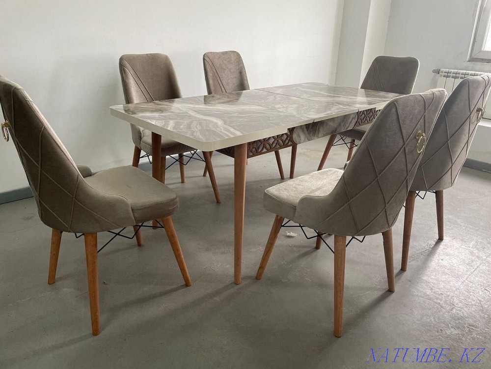 Комплект стол 6 Стульями Турция ?стел Стул Мягкие Стулья Орынды? Алматы - изображение 3