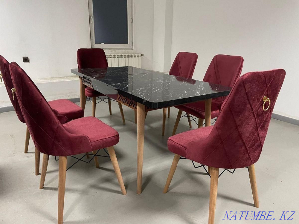 Комплект стол 6 Стульями Турция ?стел Стул Мягкие Стулья Орынды? Алматы - изображение 2