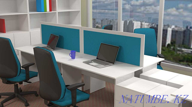 Office furniture. Tables from 11999 tenge. written and working. Partitions. Almaty - photo 1