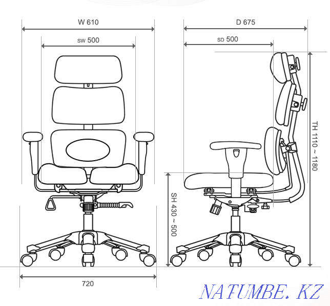 Офисное кресло ортопедическое Hara Chair DOCTOR (Южная Корея) Астана - изображение 6