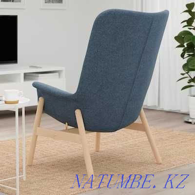 Armchair with high back, Gunnared blue, VEDBU, Ikea Astana - photo 2