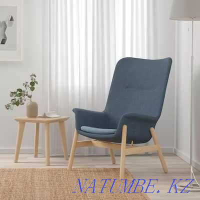 Armchair with high back, Gunnared blue, VEDBU, Ikea Astana - photo 1
