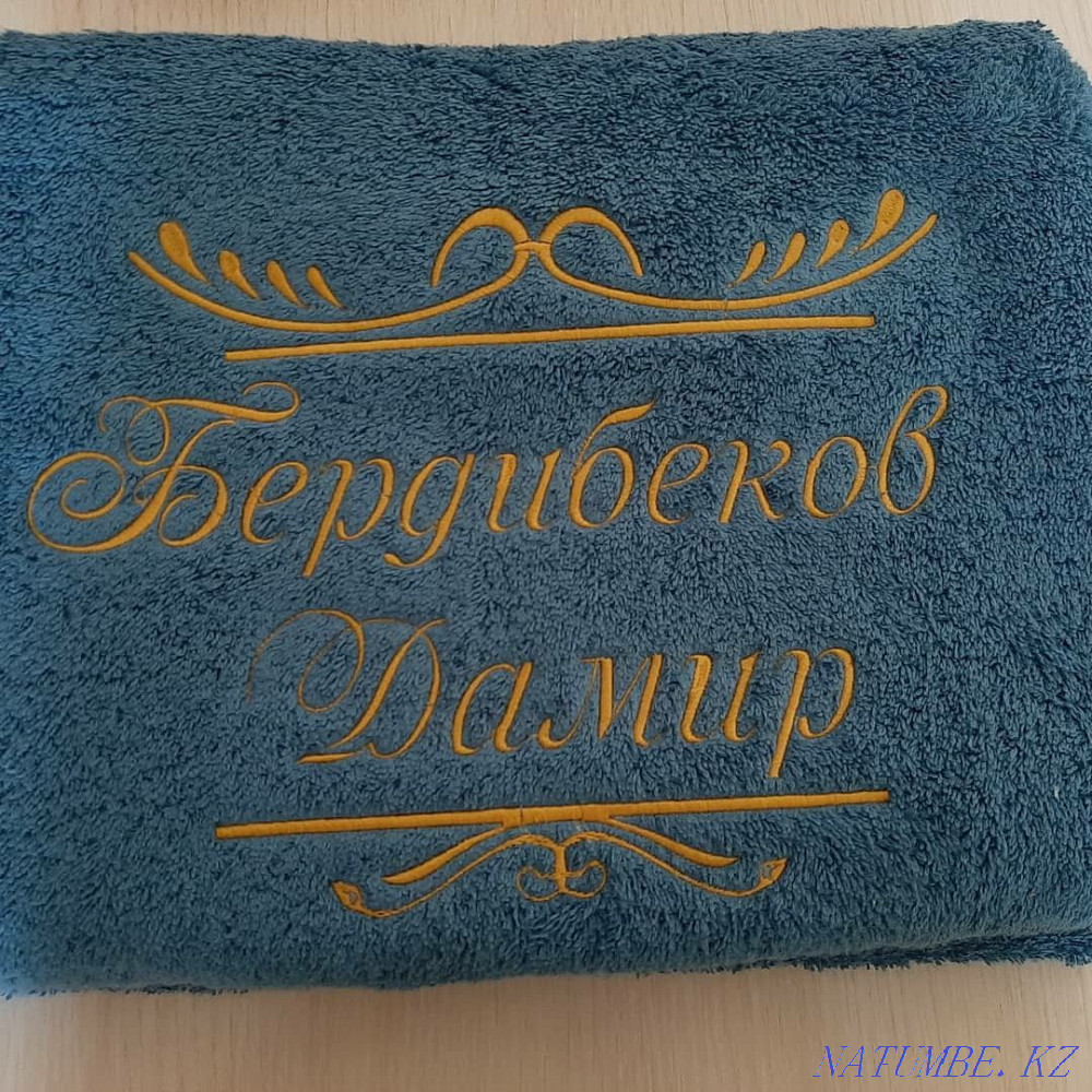 Халаты с именной вышивкой Турецкий за 2 часа Алматы - изображение 2