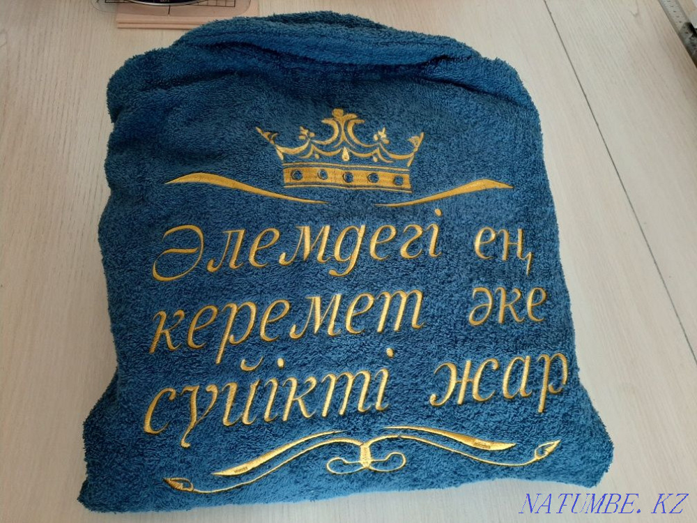 Халаты с именной вышивкой Турецкий за 2 часа Алматы - изображение 3