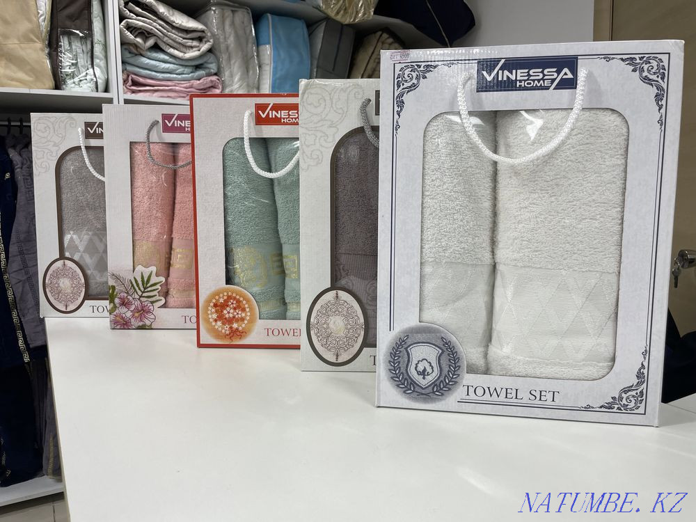 Turkish towels in gift boxes bath + face Astana - photo 1