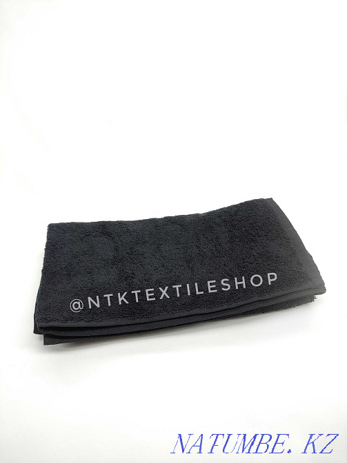 Hand towel black, yellow, green, blue colors barber shop Astana - photo 4