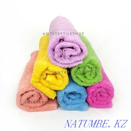Hand towel black, yellow, green, blue colors barber shop Astana - photo 2