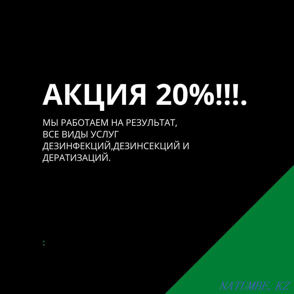 Disinfection! Total pest control! STOCK! Almaty - photo 1