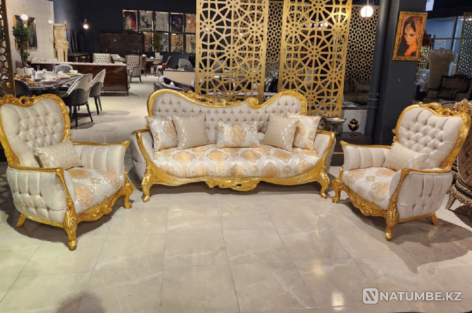 Do you want to buy a sofa with 2 armchairs and a table? Shymkent - photo 1