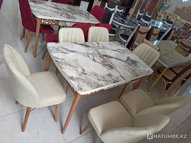 High-quality table +6 chairs for the kitchen and Shymkent - photo 1