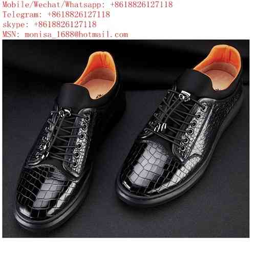 Men's Shoes Made Of Crocodile Leather, High Quality Zhezqazghan