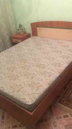 Двуспальная кровать с ортопедическим матрасом и ту Almaty