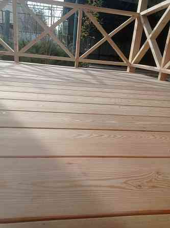 Монтаж террасы из натурального дерева Almaty