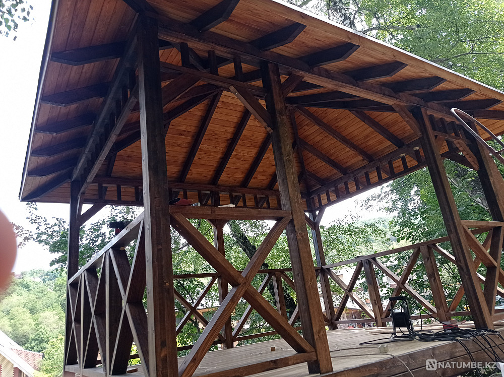 Wooden gazebos to order Almaty - photo 3