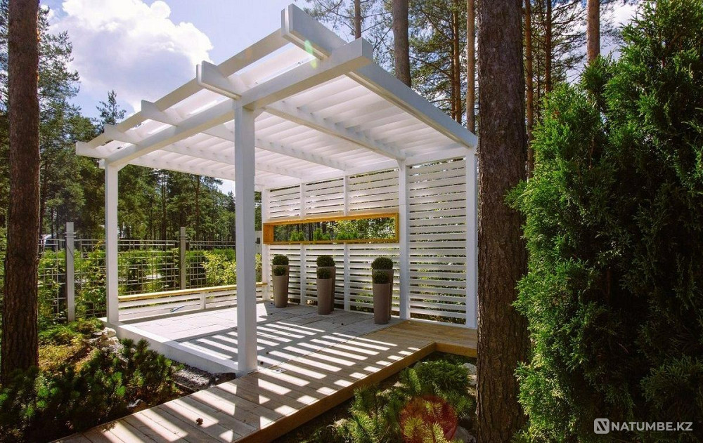 Деревянные перголы, современные беседки Алматы - изображение 2