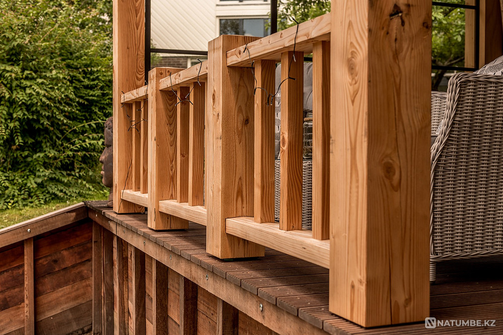 Wooden railings for terraces Almaty - photo 1