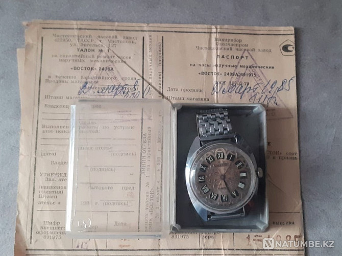 Vostok watch in a box + passport. The USSR Kostanay - photo 1