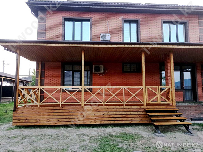 Terrace to the house made of natural wood, m Almaty - photo 1