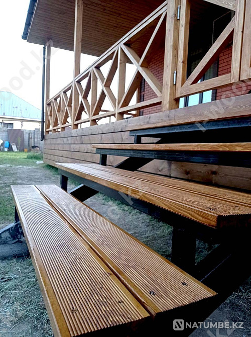 Табиғи ағаштан жасалған үйге террассалар, м  Алматы - изображение 3
