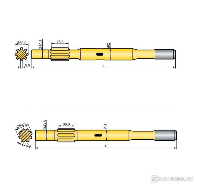 Хвостовик аналог Sandvik/tamrock Hl 600 Астана - изображение 1