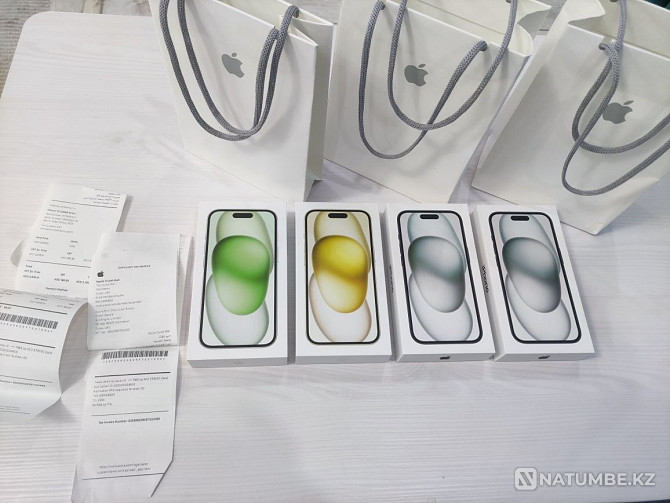 iPhone 15 256Gb черный; желтый; зеленый. Алматы - изображение 1
