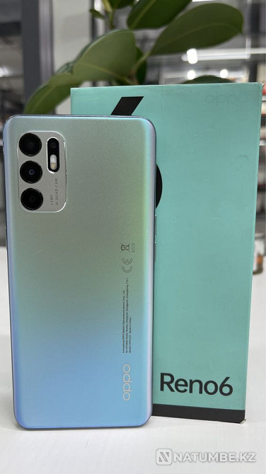 Smartphone OPPO Reno 6 8/128GB Aurora + Free delivery within the city! Almaty - photo 1
