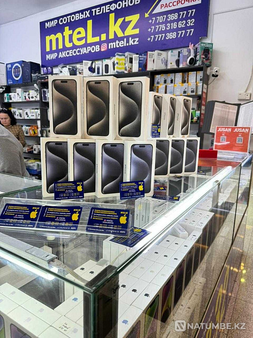 Айфон 15 про макс 256гб черный IPhone 15 pro max 256gb black айфон 12 Алматы - изображение 1