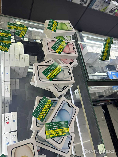 Smartphone Apple iPhone 15 256Gb Silver wholesale prices promotion in Almaty Almaty - photo 1